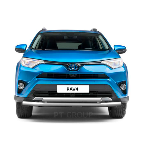 Защита переднего бампера двойная d63/63мм (НПС) Toyota RAV4 (2013-2018 г.в.) купить недорого с доставкой в Тобольск