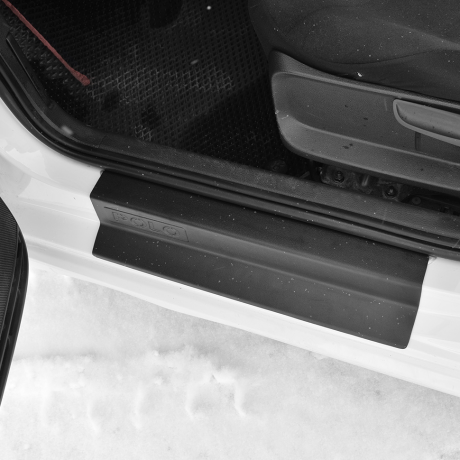 Накладки в проем дверей (4 шт) (ABS) Volkswagen Polo седан (2015-2020 г.в.) купить недорого с доставкой в Тобольск