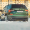 Имитация насадок глушителя под покраску для Skoda Kodiaq (2016-н.в.) купить недорого с доставкой в Тобольск