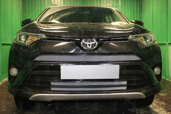 Защита радиатора "Standart" Toyota RAV4 (2015-2019) верх, хром купить недорого с доставкой в Тобольск
