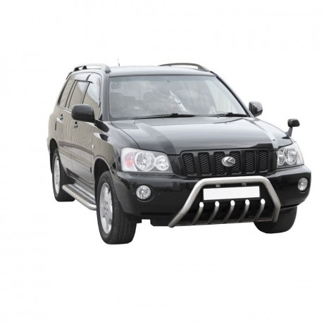 Кенгурин с дополнительной защитой двигателя (d63,5) для Toyota Kluger V Four (2003-2005)(Окрашенное) купить недорого с доставкой в Тобольск