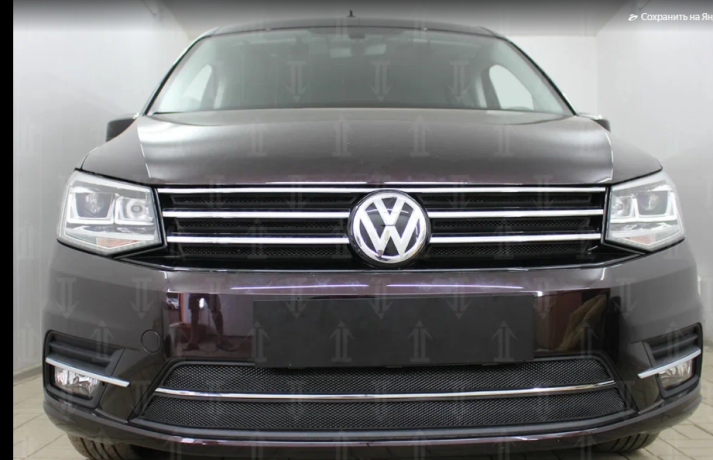 Защита радиатора "Standart" Volkswagen Caddy (2015-2020) низ, чёрная купить недорого с доставкой в Тобольск