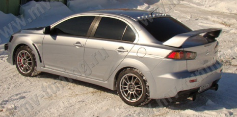 Козырек на заднее стекло с 9 зубьями для Mitsubishi Lancer X (2007-2016) купить недорого с доставкой в Тобольск