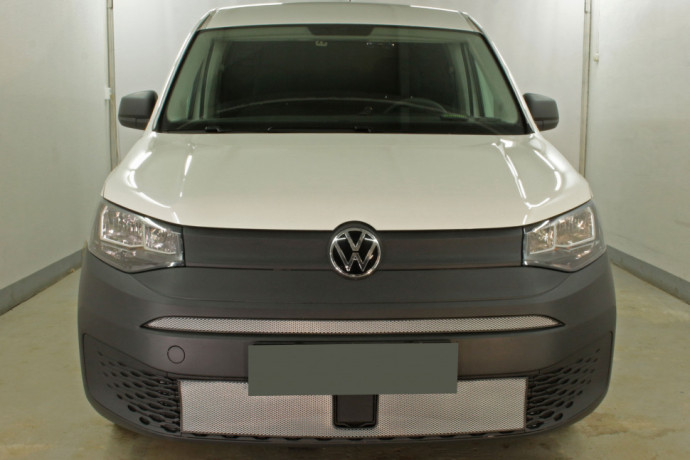 Защита радиатора "Standart" Volkswagen Caddy (2020-н.в.) верх, хром купить недорого с доставкой в Тобольск