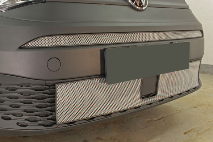 Защита радиатора "Standart" Volkswagen Caddy (2020-н.в.) верх, хром купить недорого с доставкой в Тобольск