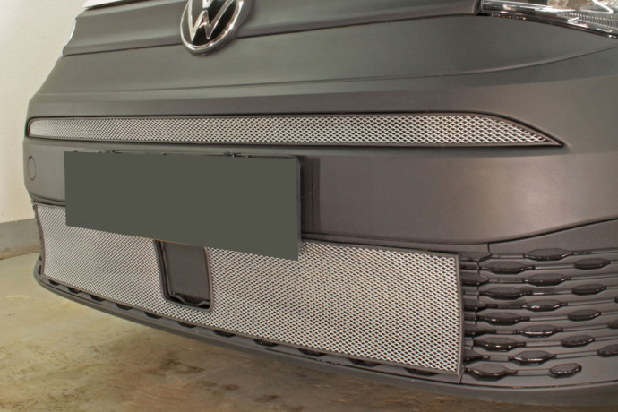 Защита радиатора "Standart" Volkswagen Caddy (2020-н.в.) низ, хром купить недорого с доставкой в Тобольск