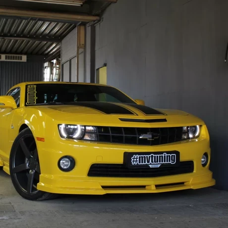 Накладка (юбка) переднего бампера (цельная) для Chevrolet Camaro SS (2009-2012) купить недорого с доставкой в Тобольск