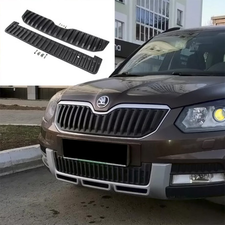 Зимний экран нижний, (текстурный пластик) для Skoda Yeti Outdoor (2013-2018) купить недорого с доставкой в Тобольск