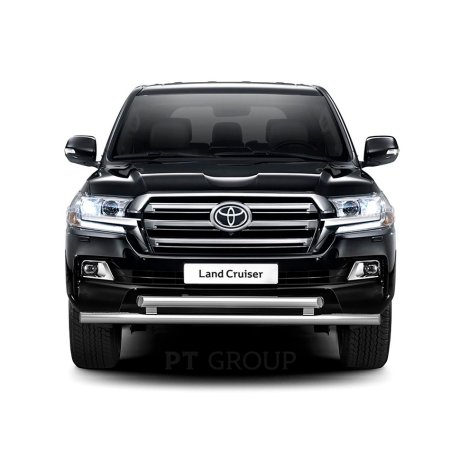 Защита переднего бампера двойная d63/63мм (НПС) Toyota Land Cruiser 200 (2014-н.в.) купить недорого с доставкой в Тобольск
