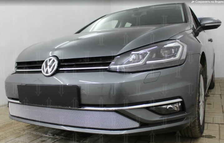 Защита радиатора "Standart" Volkswagen Golf (2016-2019) хром купить недорого с доставкой в Тобольск