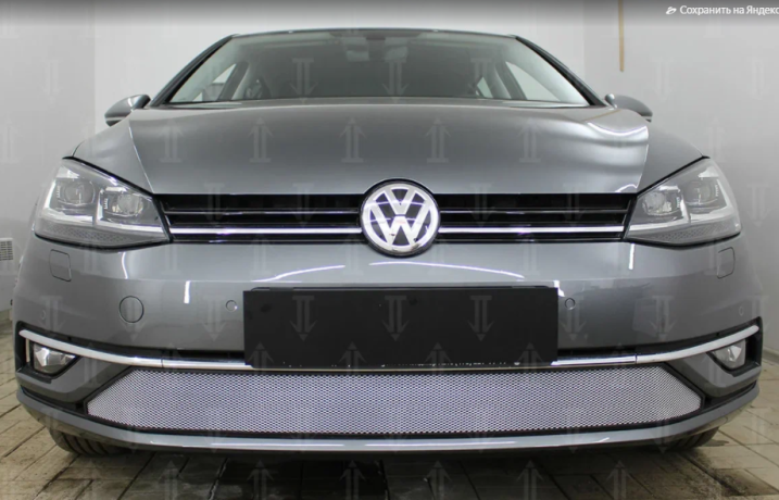 Защита радиатора "Standart" Volkswagen Golf (2016-2019) хром купить недорого с доставкой в Тобольск