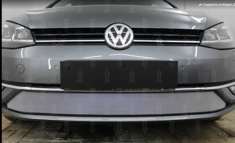 Защита радиатора "Standart" Volkswagen Golf (2016-2019) хром купить недорого с доставкой в Тобольск