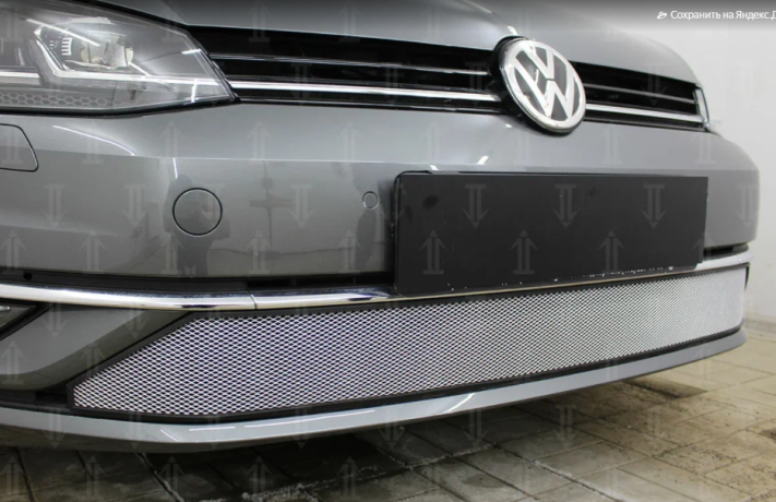 Защита радиатора "Standart" Volkswagen Golf (2016-2019) хром купить недорого с доставкой в Тобольск