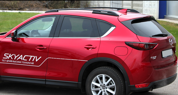 Рейлинги Mazda CX-5 (2016-н.в.) Серебристый пластик купить недорого с доставкой в Тобольск