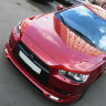 Накладка (юбка) переднего бампера "Zodiak" (с планкой) для Mitsubishi Lancer X (2007-2010) купить недорого с доставкой в Тобольск