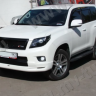 Накладка (юбка) переднего бампера в стиле "LX-Mode" для Toyota Land Cruiser Prado 150 (2009-2014) купить недорого с доставкой в Тобольск
