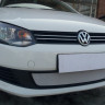 Защита радиатора "Standart" Volkswagen Polo седан (2010-2014) хром купить недорого с доставкой в Тобольск