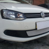 Защита радиатора "Standart" Volkswagen Polo седан (2010-2014) хром купить недорого с доставкой в Тобольск