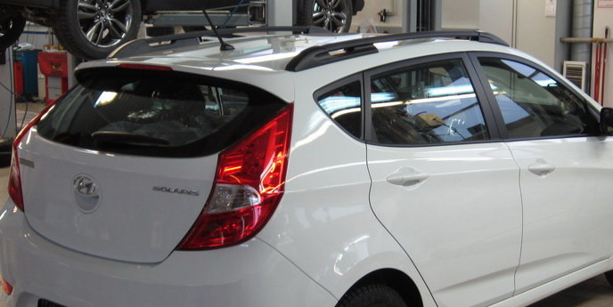 Рейлинги для Hyundai Solaris (2011-2017) хэтчбек Серый купить недорого с доставкой в Тобольск