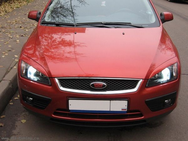Накладки на фары (реснички) широкие var №2 для Ford Focus 2 (2004-2008) купить недорого с доставкой в Тобольск