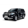 Защита переднего бампера двойная с пластинами d63/63мм (НПС) Toyota Land Cruiser 200 (2014-н.в.) купить недорого с доставкой в Тобольск