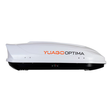 Автобокс YUAGO OPTIMA (тиснение) (EuroLock), белый, 390л купить недорого с доставкой в Тобольск