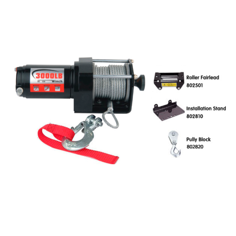 Лебедка для квадроцикла "Master Winch" PM3000, электрическая, 12В купить недорого с доставкой в Тобольск