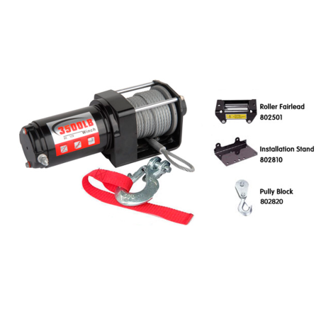 Лебедка для квадроцикла "Master Winch" PM3500, электрическая, 12В купить недорого с доставкой в Тобольск