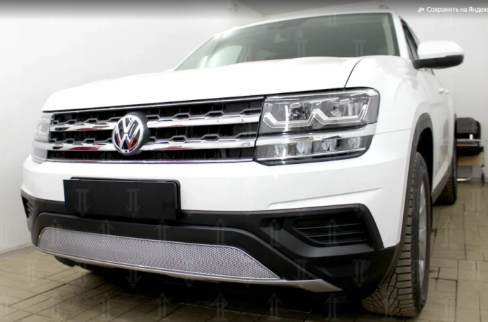 Защита радиатора "Standart" Volkswagen Teramont (2016-2020) хром купить недорого с доставкой в Тобольск