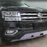 Защита радиатора "Standart" Volkswagen Teramont (2016-2020) с камерой и парктроником, хром купить недорого с доставкой в Тобольск