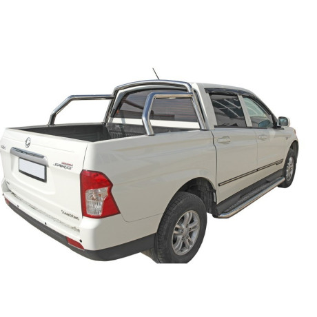 Защитная дуга багажника (d63,5) для SsangYong Actyon Sports (2012-2015)(Нерж. Сталь) купить недорого с доставкой в Тобольск