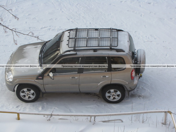 Платформа "Спринт" на B@3 2123 "Chevrolet Niv@" установка на штатные рейлинги купить недорого с доставкой в Тобольск
