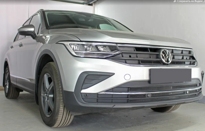 Защита радиатора "Standart" Volkswagen Tiguan II рестайлинг (2020-н.в.) низ, чёрная купить недорого с доставкой в Тобольск