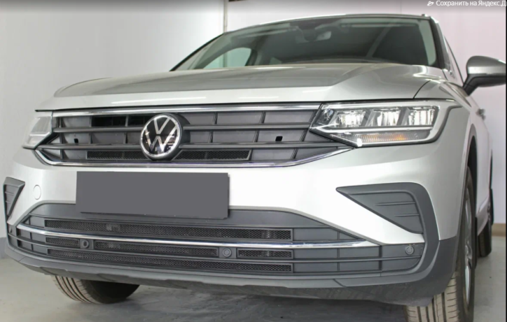 Защита радиатора "Standart" Volkswagen Tiguan II рестайлинг (2020-н.в.) низ, чёрная купить недорого с доставкой в Тобольск