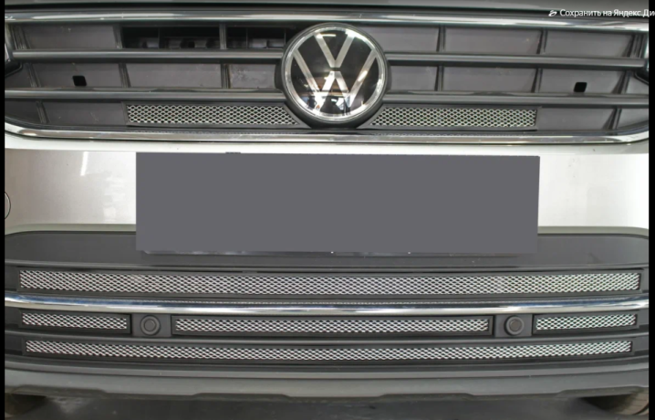 Защита радиатора "Standart" Volkswagen Tiguan II рестайлинг (2020-н.в.) верх, хром купить недорого с доставкой в Тобольск
