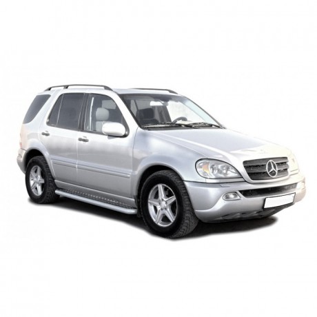 Защита порогов с алюминиевым листом (d63,5) для Mercedes-Benz ML 320/350 (2001-2005)(Окрашенное) купить недорого с доставкой в Тобольск