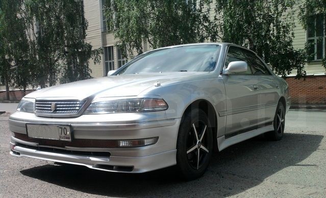 Накладка на передний бампер (сток) Toyota Mark II (100) Рестайлинг купить недорого с доставкой в Тобольск