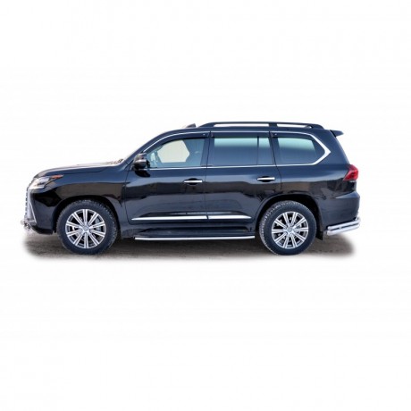 Защита порогов «Труба» для оригинальных порогов (d40) для Lexus LX 450d (20160-н.в.)(Окрашенное) купить недорого с доставкой в Тобольск