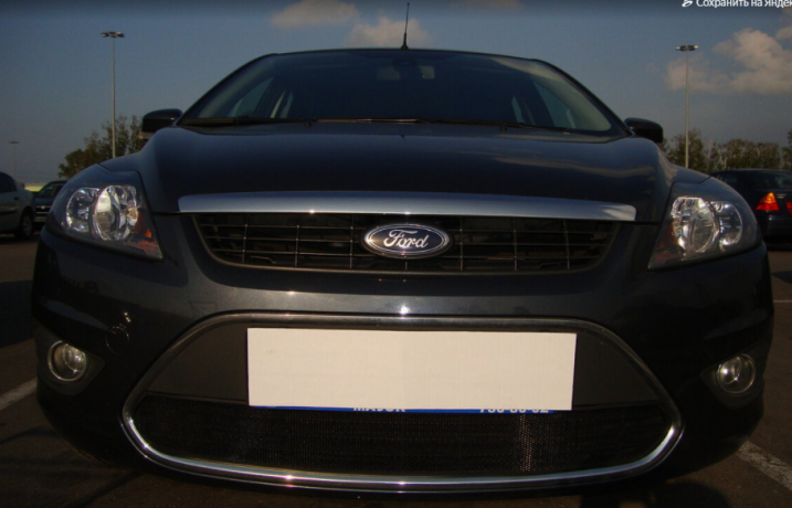 Защита радиатора "Standart" Ford Focus II рестайлинг (2007-2011) чёрная купить недорого с доставкой в Тобольск