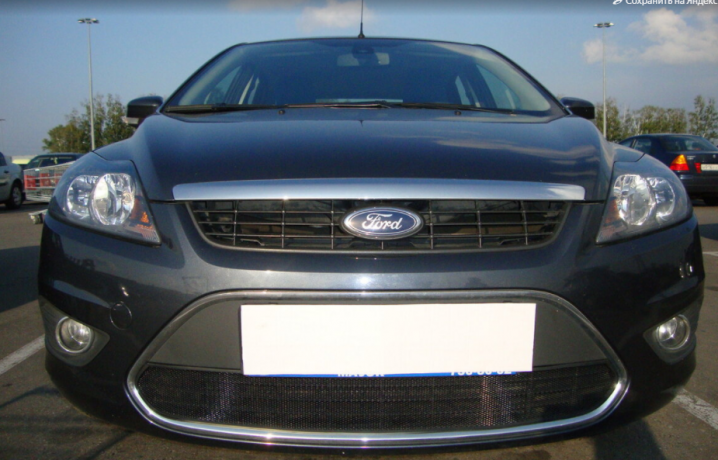 Защита радиатора "Standart" Ford Focus II рестайлинг (2007-2011) чёрная купить недорого с доставкой в Тобольск