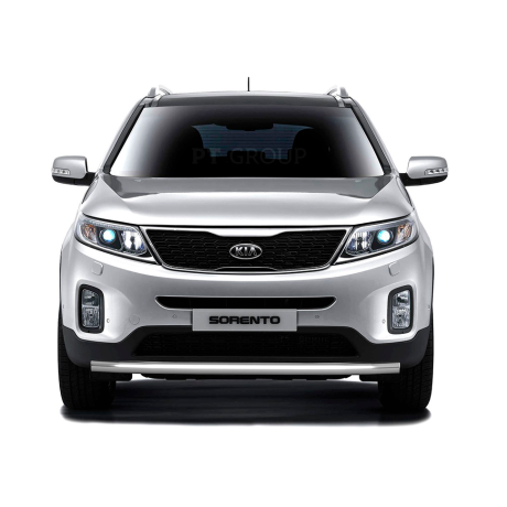 Защита переднего бампера одинарная d63мм (НПС) KIA Sorento (2014-2020 г.в.) купить недорого с доставкой в Тобольск