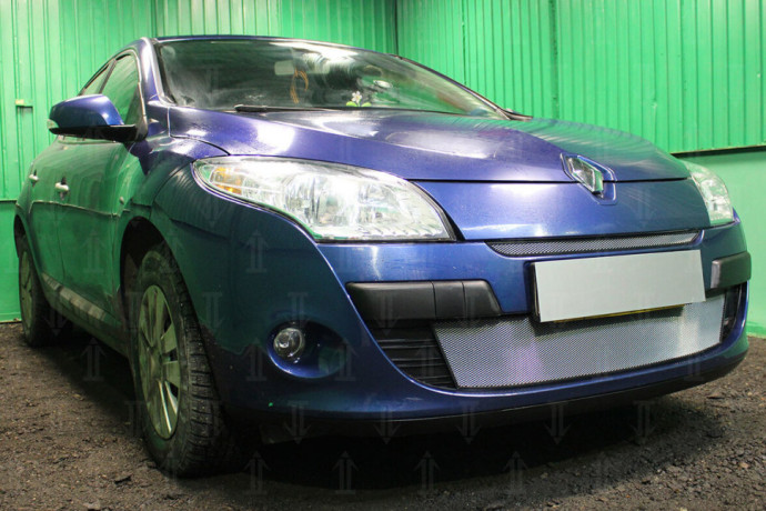 Защита радиатора "Standart" Renault Megane (2008-2012) низ, хром купить недорого с доставкой в Тобольск