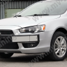 Воздуховоды радиатора в передний бампер (Цельные) var №2 для Mitsubishi Lancer X (2007-2010) купить недорого с доставкой в Тобольск