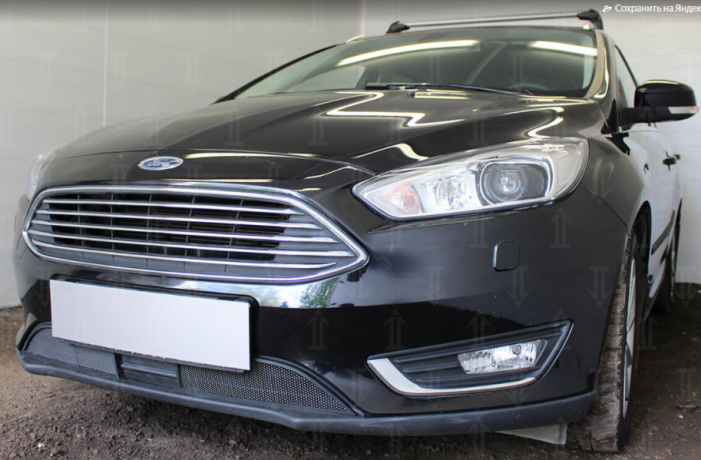 Защита радиатора "Standart" Ford Focus III рестайлинг (2014-2019) под датчик ACS+ASLD, чёрная купить недорого с доставкой в Тобольск