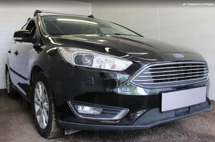 Защита радиатора "Standart" Ford Focus III рестайлинг (2014-2019) под датчик ACS+ASLD, чёрная купить недорого с доставкой в Тобольск