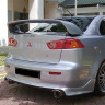 Накладка (юбка) заднего бампера "Zodiak" var №2 (двойной выхлоп) для Mitsubishi Lancer X (2007-2016) купить недорого с доставкой в Тобольск