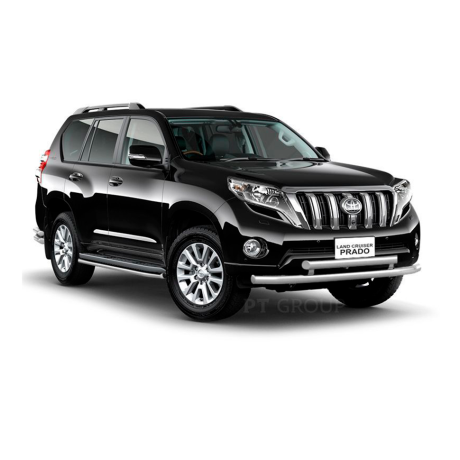 Защита переднего бампера двойная d63/63мм (НПС) Toyota Land Cruiser Prado 150 (2013-2016 г.в.) купить недорого с доставкой в Тобольск