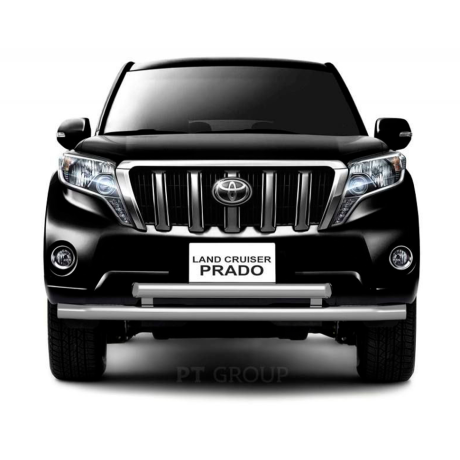Защита переднего бампера двойная d63/63мм (НПС) Toyota Land Cruiser Prado 150 (2013-2016 г.в.) купить недорого с доставкой в Тобольск