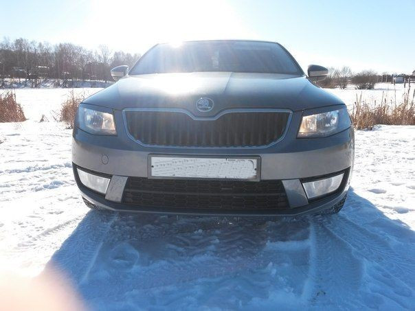 Вставки переднего бампера в стиле "RS" для Skoda Octavia III A7 (2013-2016) купить недорого с доставкой в Тобольск