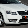 Вставки переднего бампера в стиле "RS" для Skoda Octavia III A7 (2013-2016) купить недорого с доставкой в Тобольск